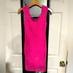 Pink Floral Mesh dress